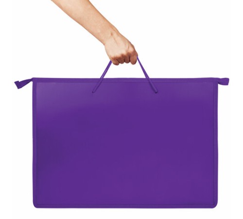 Папка для рисунков и чертежей ПИФАГОР А3, пластик, фиолетовая, 271136