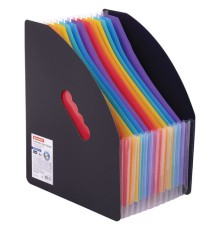 Лоток-органайзер вертикальный для бумаг и документов, 13 отделений, BRAUBERG DOCS, А4 черный, 271153