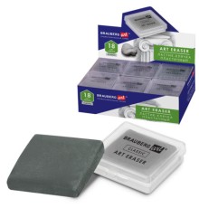 Ластик-клячка художественный, серый, в футляре, 40x36x10 мм, BRAUBERG ART 