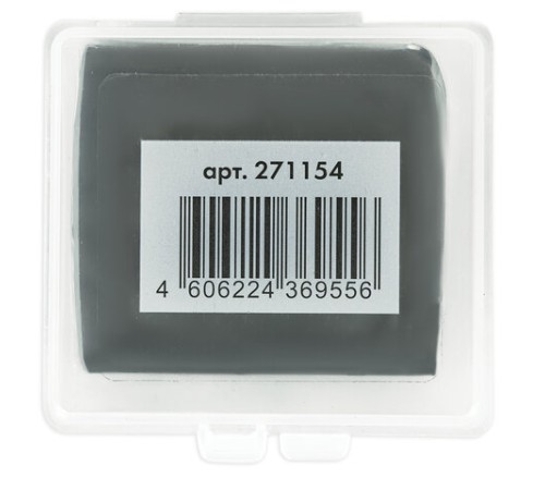 Ластик-клячка художественный, серый, в футляре, 40x36x10 мм, BRAUBERG ART 