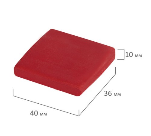 Ластик-клячка художественный цвета ассорти, в футляре, 40x36x10 мм, BRAUBERG ART 