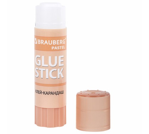 Клей-карандаш в пастельном корпусе BRAUBERG PASTEL, 15 г, PVP-основа, ассорти, 271249