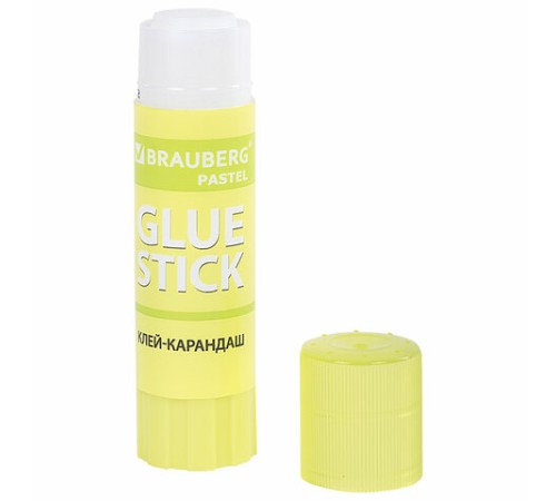Клей-карандаш 15 г, ВЫГОДНАЯ УПАКОВКА, BRAUBERG PASTEL, 4 штуки на блистере, PVP-основа, 271250