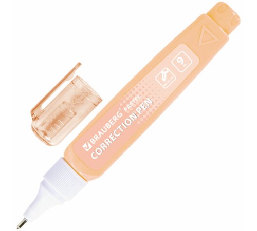 Ручка-корректор в пастельном корпусе BRAUBERG PASTEL, 9 мл, металлический наконечник, ассорти, 271251