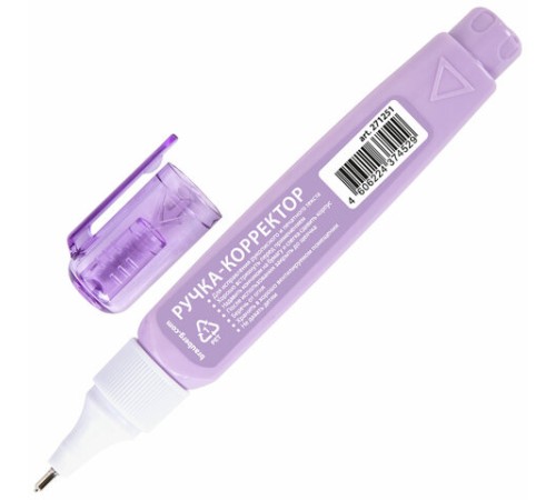 Ручка-корректор в пастельном корпусе BRAUBERG PASTEL, 9 мл, металлический наконечник, ассорти, 271251