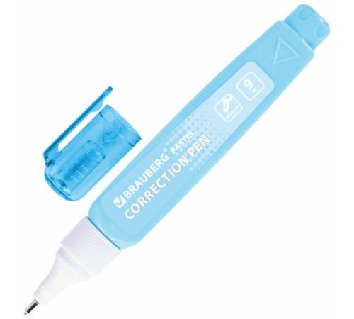 Ручка-корректор в пастельном корпусе BRAUBERG PASTEL, 9 мл, металлический наконечник, ассорти, 271251