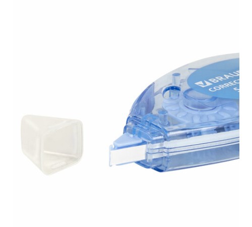 Корректирующая лента BRAUBERG PASTEL, 5 мм x 12 м, механизм перемотки, ВЫГОДНАЯ УПАКОВКА 3 штуки в блистере, 271252
