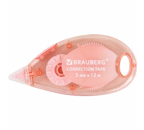 Корректирующая лента BRAUBERG PASTEL, 5 мм x 12 м, механизм перемотки, ВЫГОДНАЯ УПАКОВКА 3 штуки в блистере, 271252