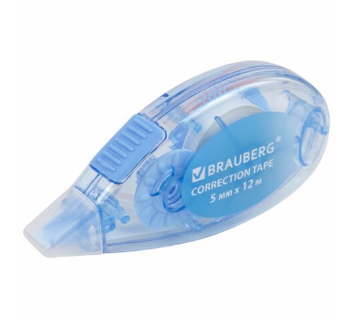 Корректирующая лента BRAUBERG PASTEL, 5 мм x 12 м, механизм перемотки, ВЫГОДНАЯ УПАКОВКА 3 штуки в блистере, 271252