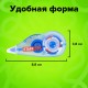 Корректирующая лента STAFF PROFIT, 5 мм х 6 м, механизм перемотки, корпус голубой, блистер, европодвес, 271254