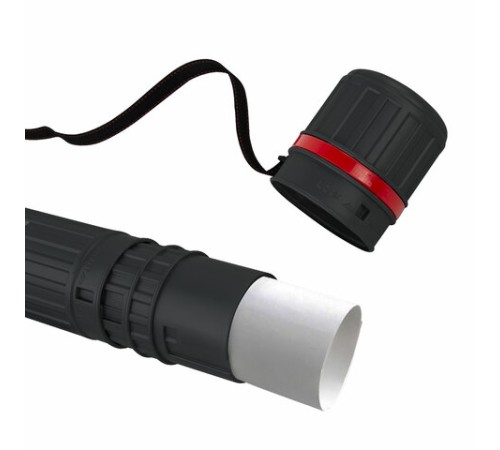 Тубус для чертежей телескопический, длина 64-100 см, формат А0, диаметр 8,5 см, с ремнем, черный, BRAUBERG, 271256