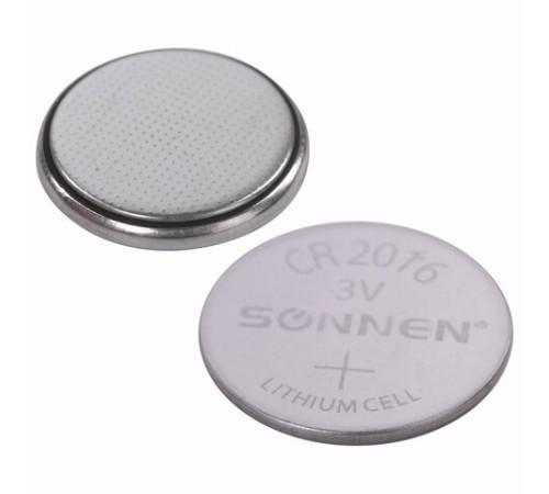 Батарейка литиевая SONNEN Lithium CR2016 "таблетка, дисковая, кнопочная" 1 шт., блистер, 451972