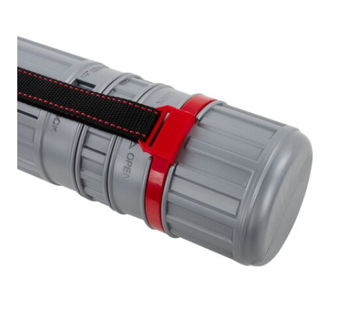 Тубус для чертежей телескопический, длина 64-100 см, формат А0, диаметр 8,5 см, с ремнем, серый, BRAUBERG, 271257