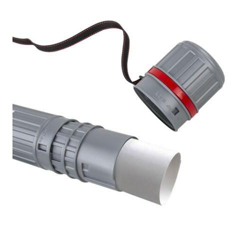 Тубус для чертежей телескопический, длина 64-100 см, формат А0, диаметр 8,5 см, с ремнем, серый, BRAUBERG, 271257