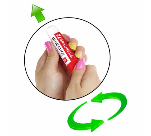 Клей-карандаш 9 г ВЫГОДНАЯ УПАКОВКА BRAUBERG, 3 штуки на блистере, 271305