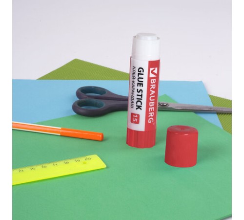 Клей-карандаш 15 г ВЫГОДНАЯ УПАКОВКА BRAUBERG, 3 штуки на блистере, 271307