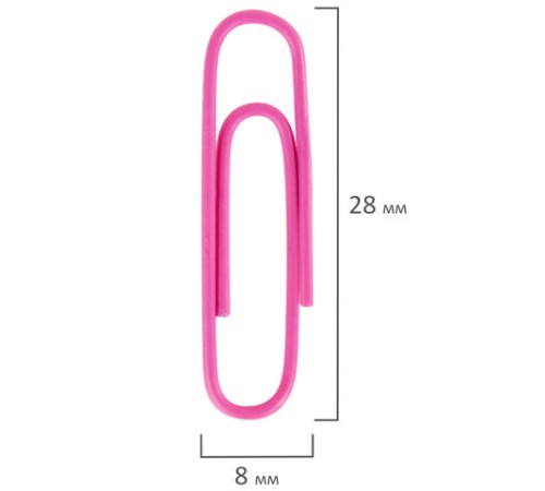 Скрепки EXTRA BRAUBERG 28 мм цветные 100 штук, 271313