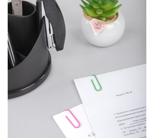 Скрепки EXTRA BRAUBERG 28 мм цветные 100 штук, 271313