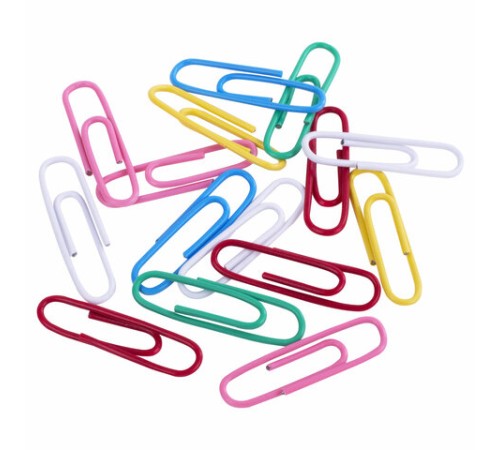 Скрепки ЭКСТРА ОФИСМАГ 28 мм цветные 100 штук, 271316