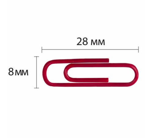 Скрепки ЭКСТРА ОФИСМАГ 28 мм цветные 100 штук, 271316