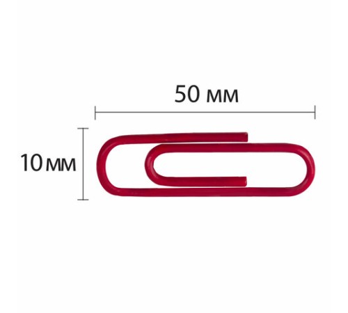 Скрепки большие ЭКСТРА ОФИСМАГ 50 мм цветные 50 штук, 271318