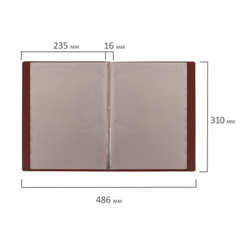 Папка 10 вкладышей BRAUBERG 