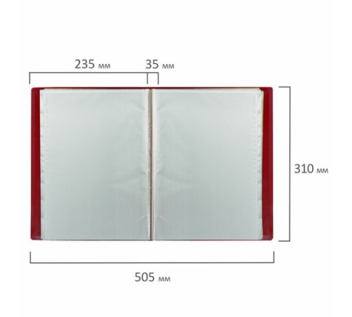 Папка 80 вкладышей BRAUBERG 