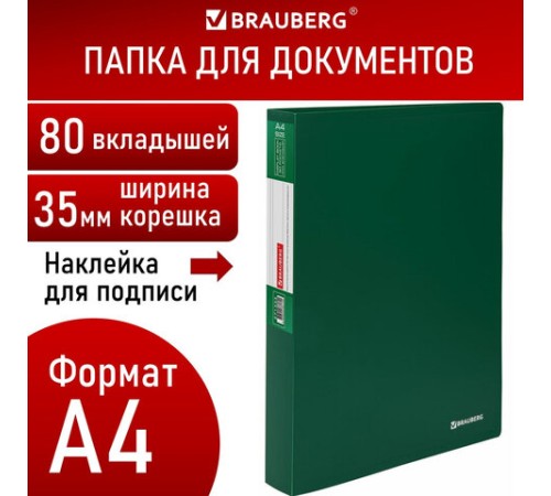 Папка 80 вкладышей BRAUBERG 