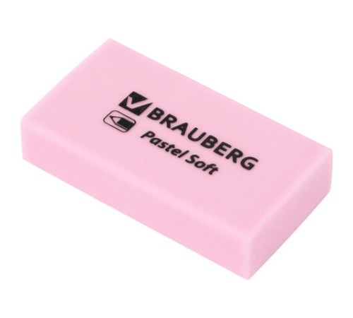 Ластики BRAUBERG PASTEL SOFT НАБОР 6 шт., размер ластика 45х25х10 мм, экологичный ПВХ, 271340