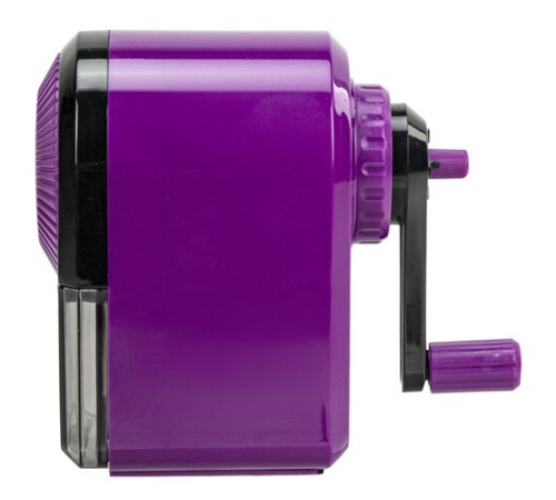 Точилка механическая BRAUBERG ULTRA для чернографитных и цветных карандашей, крепление к столу, цвет корпуса сиреневый с черным, 271341