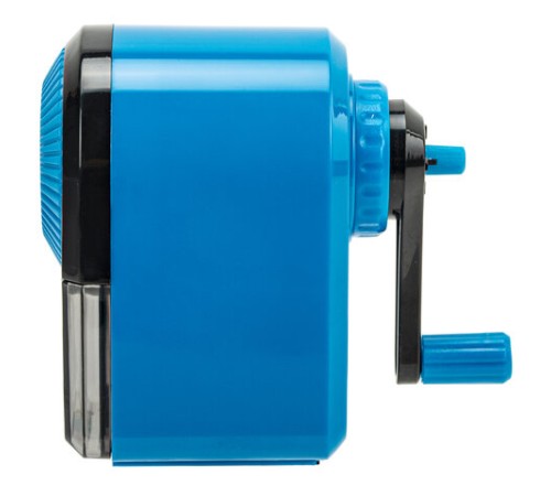 Точилка механическая BRAUBERG ULTRA для чернографитных и цветных карандашей, крепление к столу, цвет корпуса голубой с черным, 271342