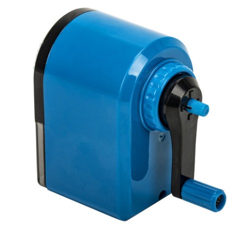 Точилка механическая BRAUBERG ULTRA для чернографитных и цветных карандашей, крепление к столу, цвет корпуса голубой с черным, 271342