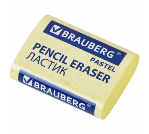Ластики BRAUBERG PASTEL MAXI НАБОР 3 штуки, размер ластика 44х32х13 мм, упаковка блистер, 271345