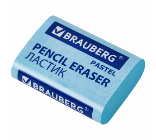 Ластики BRAUBERG PASTEL MAXI НАБОР 3 штуки, размер ластика 44х32х13 мм, упаковка блистер, 271345