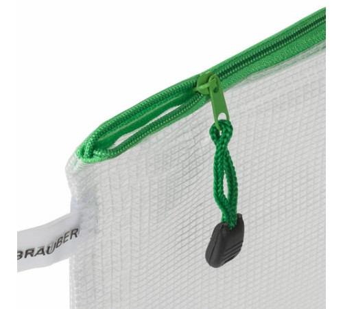 Папка-конверт СУПЕР КОМПЛЕКТ на молнии ПЛОТНЫЕ 4 штуки А4, сетчатая, BRAUBERG, 271348