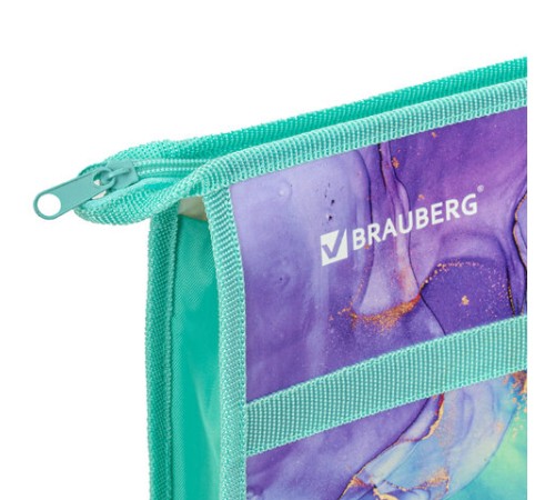 Папка для рисунков и чертежей с ручками BRAUBERG А3, пластик, молния сверху, 
