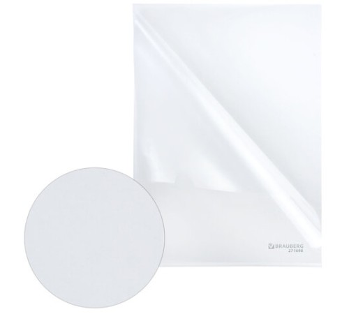 Папка-уголок А4, прозрачная, 0,10 мм, BRAUBERG EXTRA, 271698