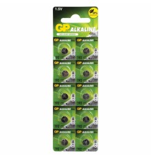 Батарейка GP Alkaline 192 (G3, LR41), алкалиновая, 1 шт., в блистере (отрывной блок), 192-2CY, 4891199015533