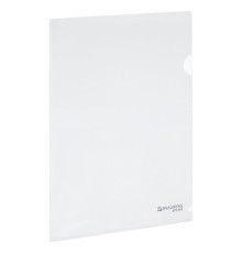 Папка-уголок жесткая А4, прозрачная, 0,15 мм, BRAUBERG EXTRA, 271701