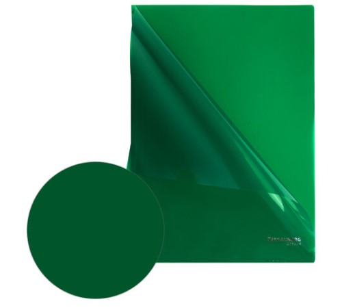 Папка-уголок жесткая А4, зеленая, 0,15 мм, BRAUBERG EXTRA, 271704