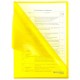 Папка-уголок жесткая А4, желтая, 0,15 мм, BRAUBERG EXTRA, 271705