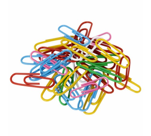 Скрепки STAFF 28 мм, цветные, 70 штук, 271708