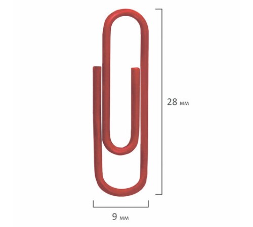 Скрепки STAFF 28 мм, цветные, 70 штук, 271708