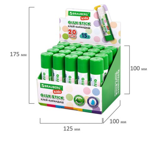 Клей-карандаш BRAUBERG KIDS 15 г, 271710