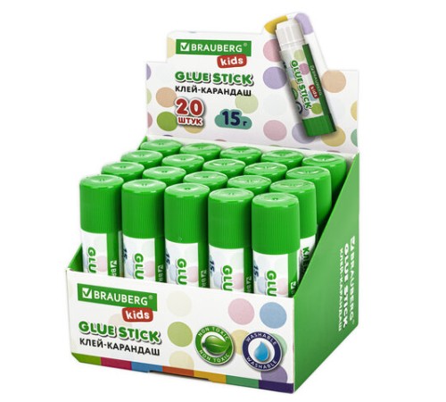 Клей-карандаш BRAUBERG KIDS 15 г, 271710