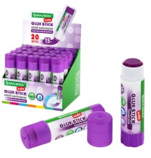 Клей-карандаш BRAUBERG KIDS 15 г, обесцвечивающийся после высыхания, 271711