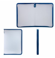 Папка для документов и тетрадей на молнии пластиковая BRAUBERG А4, 320х230 мм, прозрачная, 271713