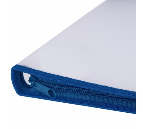 Папка для документов и тетрадей на молнии пластиковая BRAUBERG А4, 320х230 мм, прозрачная, 271713