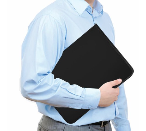 Папка для документов и тетрадей на молнии пластиковая BRAUBERG А4, 320х230 мм, черная, 271714