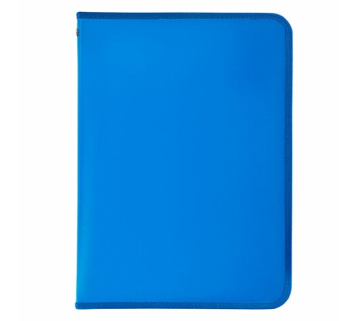 Папка для документов и тетрадей на молнии пластиковая BRAUBERG А4, 320х230 мм, синяя, 271715